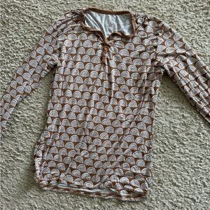 Women’s little sleepies rust rainbow pajama shirt